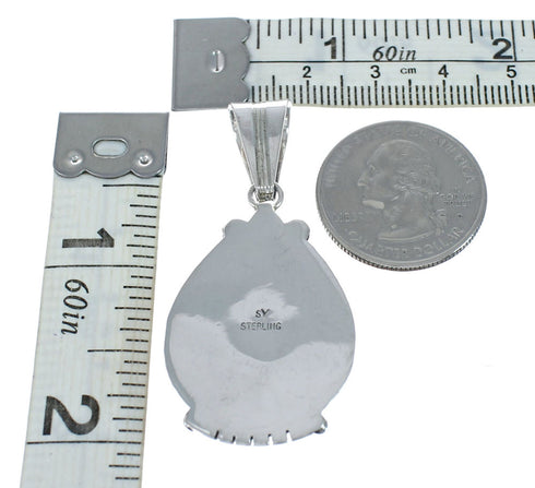 Onyx Sterling Silver Navajo Tear Drop Pendant NN20532